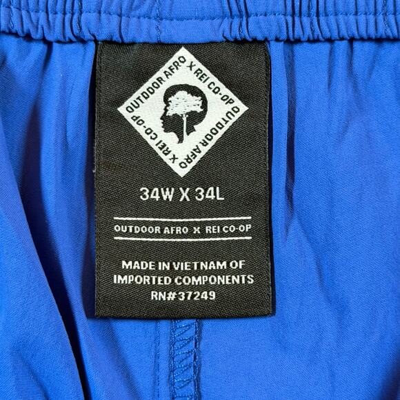 Outdoor Afro x REI Co-op Trail Hiking Zip Cargo Pants Blue Men’s Sz 34WX34L - Picture 3 of 8